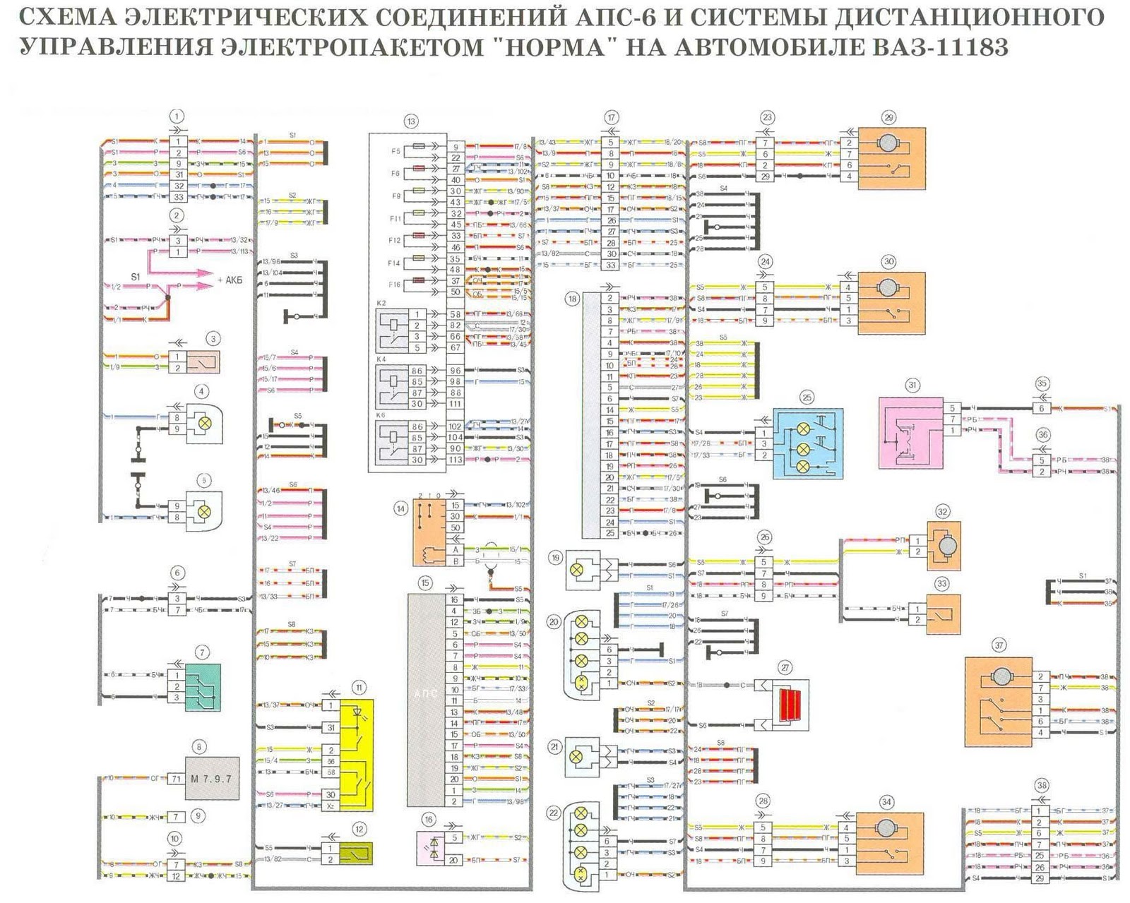 Схема электропроводки ваз калина