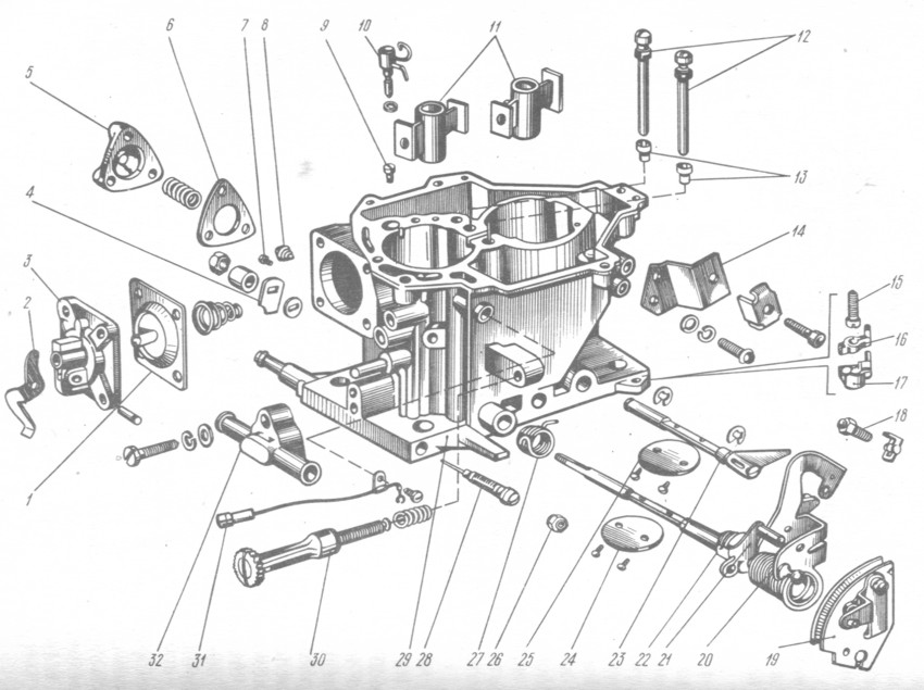 Устройство карбюратора ваз 2108 схема