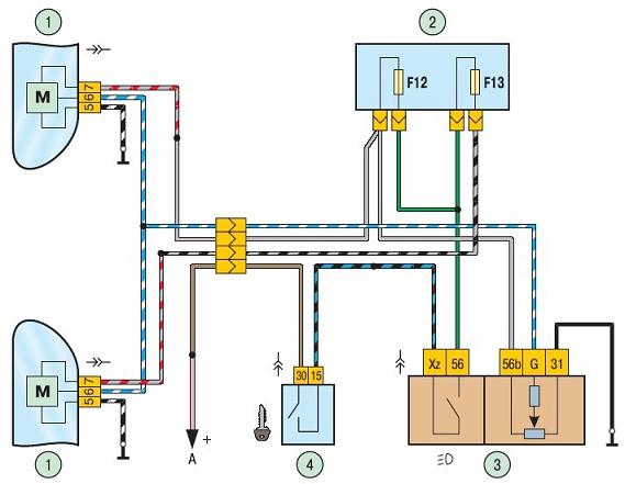Фото электрической схемы корректора фар