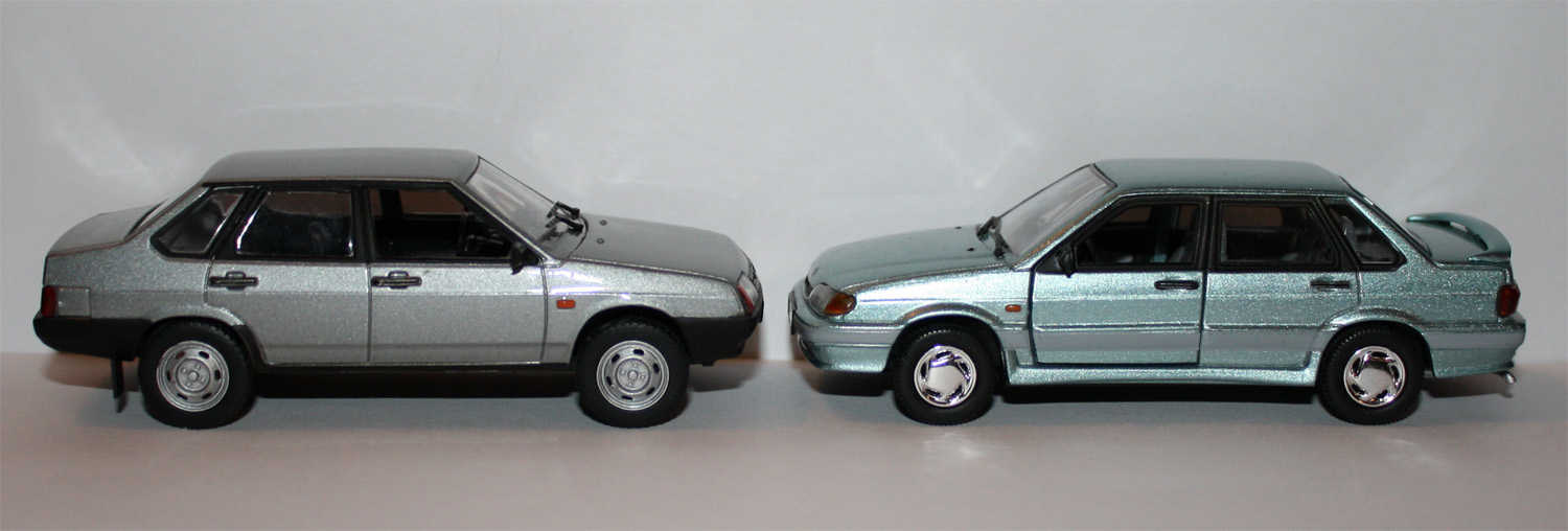 Модели ВАЗ 21099 и ВАЗ 2115 игрушечные