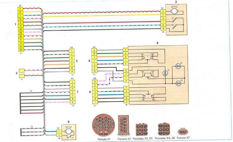Схема электропроводки lada kalina