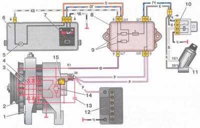 Проводка генератора ваз 2106