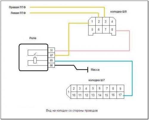 Схема подключения фары 2114