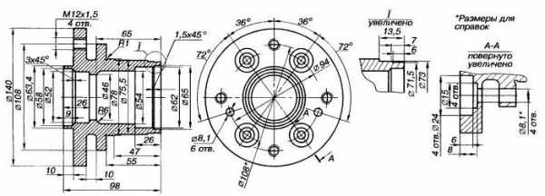 Усиленная ступица нива чертеж