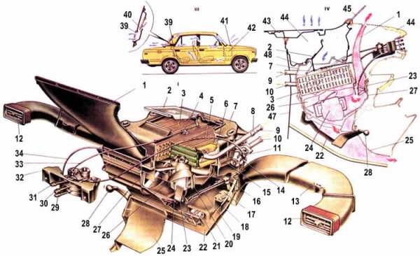 Схема печки ваз 2105