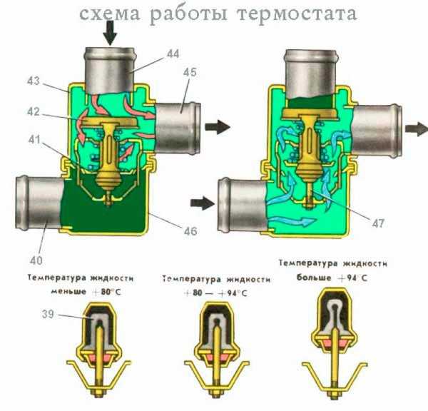 Принцип работы автомобильного термостата