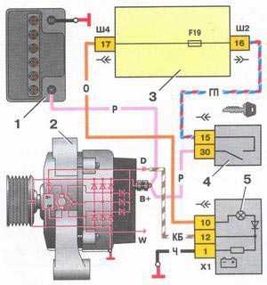 Реле зарядки ваз 2101 схема